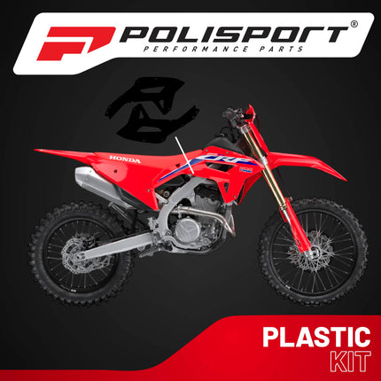 Polisport Radiator Scoops - Black Panels for Honda CRF 250RX (2022-2024)  Honda CRF 450RX (2021-2024) - OEM Fit, Glossy Finish, Lightweight & Impact-Resistant, Easy Installation