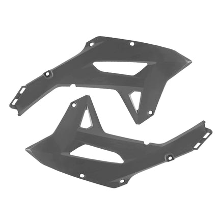 Polisport Radiator Scoops - Nardo Grey Panels for Honda CRF 450RX (2021-2024) - OEM Fit, Glossy Finish, Lightweight & Impact-Resistant, Easy Installation