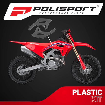 Polisport Radiator Scoops - Nardo Grey Panels for Honda CRF 450RX (2021-2024) - OEM Fit, Glossy Finish, Lightweight & Impact-Resistant, Easy Installation