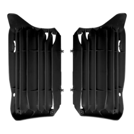 Polisport Radiator Louvers - Black Panels for Honda CRF 250R/250RX (2022-2024) Honda CRF 450R/450RX (2021-2024) - OEM Fit, Durable Plastic, Enhanced Airflow, Easy Installation