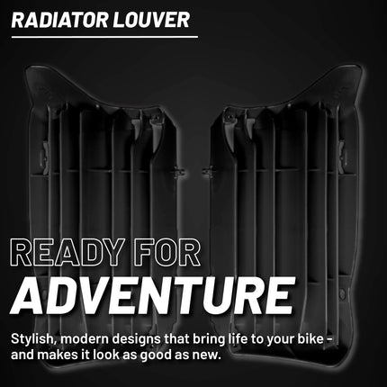 Polisport Radiator Louvers - Black Panels for Honda CRF 250R/250RX (2022-2024) Honda CRF 450R/450RX (2021-2024) - OEM Fit, Durable Plastic, Enhanced Airflow, Easy Installation