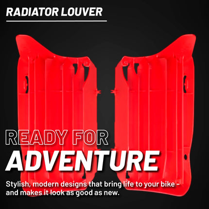 Polisport Radiator Louvers - Red Panels for Honda CRF 250R/250RX (2021-2022) Honda CRF 450R/450RX (2021-2024) - OEM Fit, Durable Plastic, Enhanced Airflow, Easy Installation