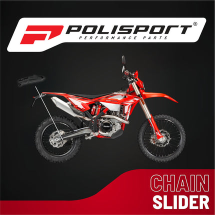 Polisport Motocross Motorcycles (MX) Chain Slider for Polisport Durable TPU Chain Slider for Beta RR 2T/4T (2020-2024) Dirt Bikes, High Abrasion & Impact Resistance - Black