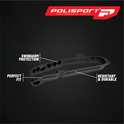 Polisport Motocross Motorcycles (MX) Chain Slider for Polisport Durable TPU Chain Slider for Beta RR 2T/4T (2020-2024) Dirt Bikes, High Abrasion & Impact Resistance - Black