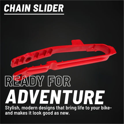 Polisport Motocross Motorcycles (MX) Chain Slider for Polisport Durable TPU Chain Slider for Beta RR 2T/4T (2020-2024) Dirt Bikes - OEM-Style Replacement, High Abrasion & Impact Resistance - Red