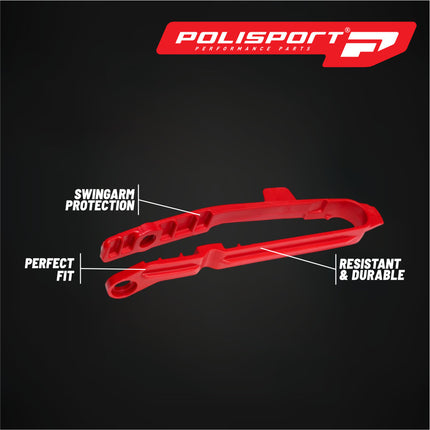 Polisport Motocross Motorcycles (MX) Chain Slider for Polisport Durable TPU Chain Slider for Beta RR 2T/4T (2020-2024) Dirt Bikes - OEM-Style Replacement, High Abrasion & Impact Resistance - Red