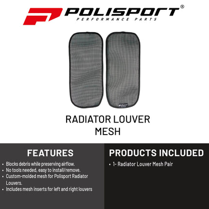 Polisport Mesh for Radiator Louvers for Honda CRF 450R/RX (2021-2022) - OEM Fit, Enhanced Airflow, Easy Installation