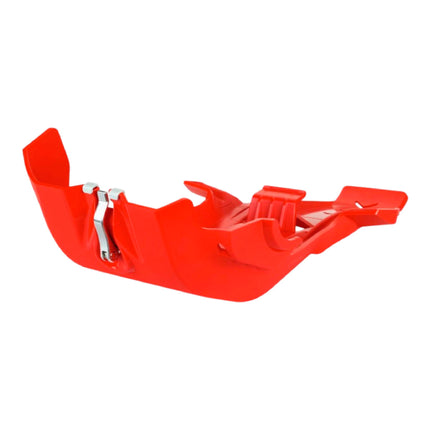 Polisport Motocross Motorcycles (MX) Fortress Skid Plate for Honda CRF 250R/250RX/450R/450RX (2021-2024) Dirt Bikes - OEM Quality, Flexible, Durable & Perfect Fit - Red