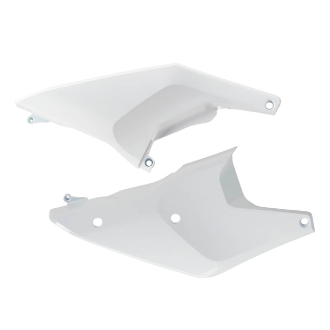 Polisport Motocross (MX) Replica Plastics Side Panels for Husqvarna FC/FE/FX/TC/TE/TX (2023-24) Dirt Bike - OEM Quality, Durable, Flexible & Perfect Fit - White