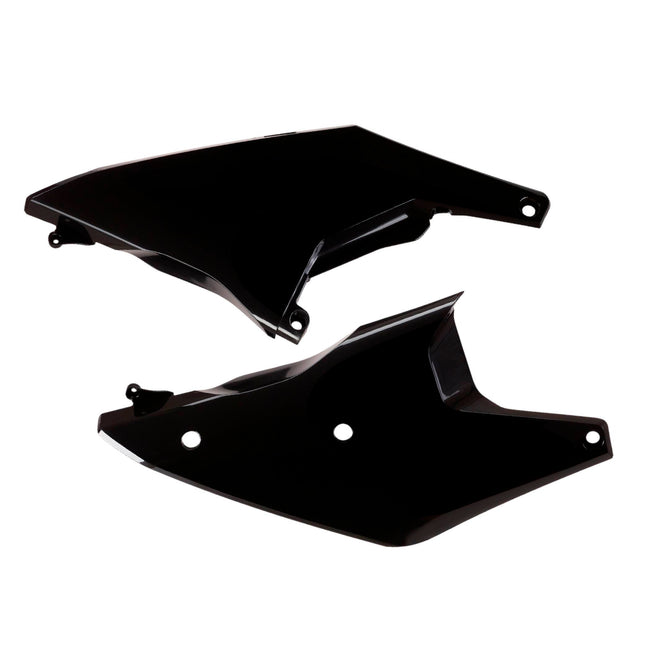 Polisport Motocross (MX) Replica Plastics Side Panels for Husqvarna FC/FE/FX/TC/TE/TX (2023-24) Dirt Bike - OEM Quality, Durable, Flexible & Perfect Fit - Black