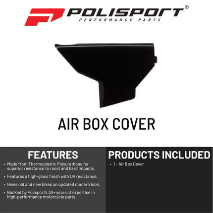 Polisport Airbox Cover Set for Husqvarna TC/FC 2023-2024 Motocross & TE/FE 2024 Enduro Bikes - Durable Glossy OEM Replica Plastics, White