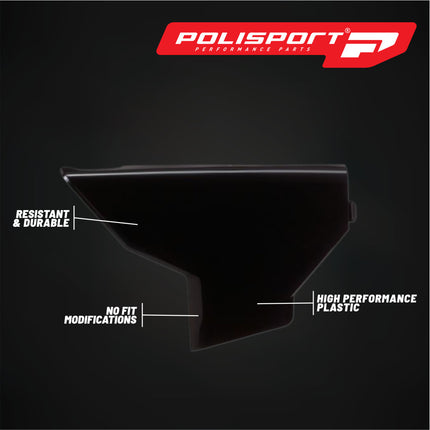 Polisport Airbox Cover Set for Husqvarna TC/FC 2023-2024 Motocross & TE/FE 2024 Enduro Bikes - Durable Glossy OEM Replica Plastics, White