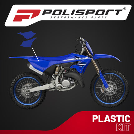 Polisport Motocross (MX) Replica Plastics Side Panels for Yamaha YZ 125/250 (2022-26), 125X/250X (2024-26) Dirt Bike - OEM Quality, Durable, Flexible & Perfect Fit - Blue
