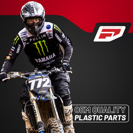Polisport Motocross (MX) Replica Plastics Side Panels for Yamaha YZ 125/250 (2022-26), 125X/250X (2024-26) Dirt Bike - OEM Quality, Durable, Flexible & Perfect Fit - Blue