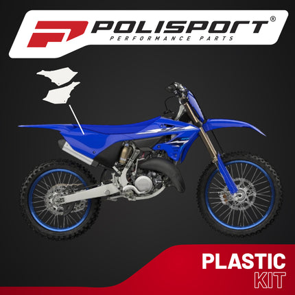 Polisport Motocross (MX) Replica Plastics Side Panels for Yamaha YZ 125/250 (2022-26), 125X/250X (2024-26) Dirt Bike - OEM Quality, Durable, Flexible & Perfect Fit - White