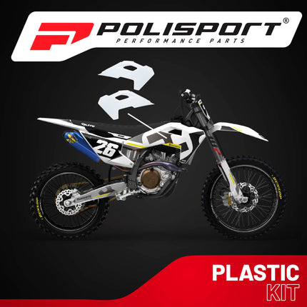 Polisport Radiator Scoops - White Panels for Husqvarna FE 450 (2024-2026) - OEM Fit, Glossy Finish, Lightweight & Impact-Resistant, Easy Installation