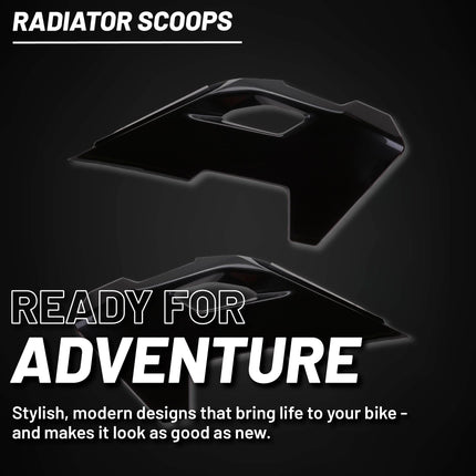 Polisport Radiator Scoops - Black Panels for Husqvarna TE 150 (2024-2026) - OEM Fit, Glossy Finish, Lightweight & Impact-Resistant, Easy Installation
