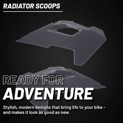 Polisport Radiator Scoops - Nardo Grey Panels for Husqvarna FC,FE,FS,FX,TC,TE,TX (2022-2025) - OEM Fit, Glossy Finish, Lightweight & Impact-Resistant, Easy Installation