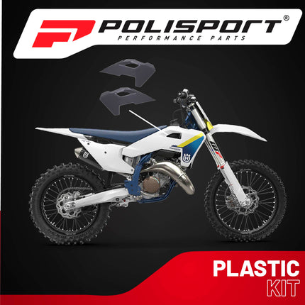 Polisport Radiator Scoops - Nardo Grey Panels for Husqvarna FC,FE,FS,FX,TC,TE,TX (2022-2025) - OEM Fit, Glossy Finish, Lightweight & Impact-Resistant, Easy Installation