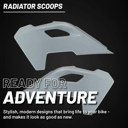 Polisport Radiator Scoops - Nardo Grey Panels for Husqvarna FC,FE,FS,FX,TC,TE,TX (2023-2025) - OEM Fit, Glossy Finish, Lightweight & Impact-Resistant, Easy Installation