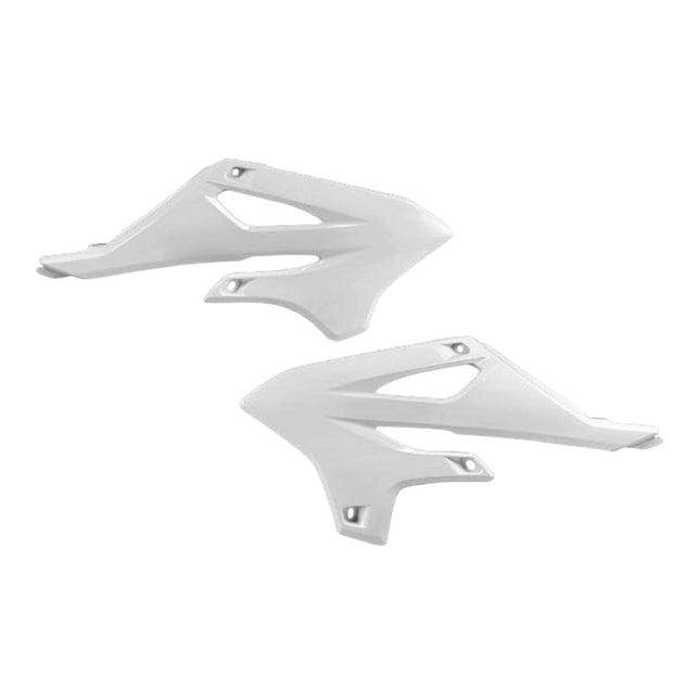Polisport Radiator Scoops - White Panels for Yamaha YZ 85 (2022-2026) - OEM Fit, Glossy Finish, Lightweight & Impact-Resistant, Easy Installation