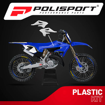 Polisport Radiator Scoops - White Panels for Yamaha YZ 85 (2022-2026) - OEM Fit, Glossy Finish, Lightweight & Impact-Resistant, Easy Installation