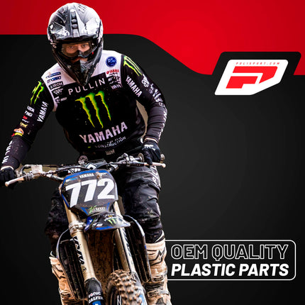 Polisport Radiator Scoops - White Panels for Yamaha YZ 85 (2022-2026) - OEM Fit, Glossy Finish, Lightweight & Impact-Resistant, Easy Installation