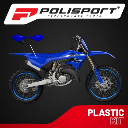 Polisport Motocross (MX) Replica Plastics Side Panels for Yamaha YZ 85 (2022-26) Dirt Bike - OEM Quality, Durable, Flexible & Perfect Fit - Blue/Black
