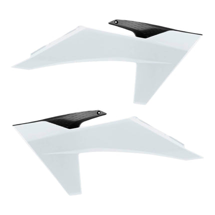 Polisport Radiator Scoops - White/Black Panels for Honda CRF 250R (2014-2017)  Honda CRF 450R (2013-2016)- OEM Fit, Glossy Finish, Lightweight & Impact-Resistant, Easy Installation