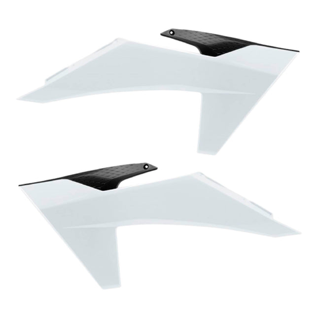 Polisport Radiator Scoops - White/Black Panels for Honda CRF 250R (2014-2017)  Honda CRF 450R (2013-2016)- OEM Fit, Glossy Finish, Lightweight & Impact-Resistant, Easy Installation