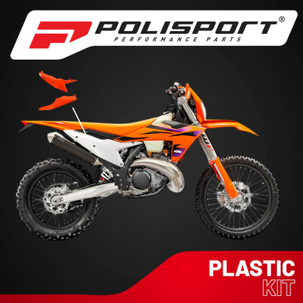 Polisport Motocross (MX) Replica Plastics Side Panels for KTM SX/SX-F/XC/XC-F (2023-2026) Dirt Bike - OEM Quality, Durable, Flexible & Perfect Fit - Orange