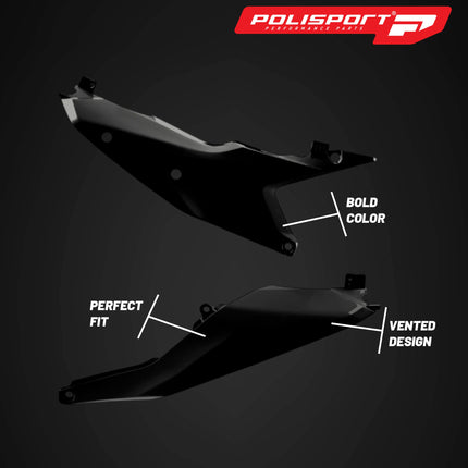 Polisport Motocross (MX) Replica Plastics Side Panels for KTM SX/SX-F/XC/XC-F (2023-2026) Dirt Bike - OEM Quality, Durable, Flexible & Perfect Fit - Nardo Grey