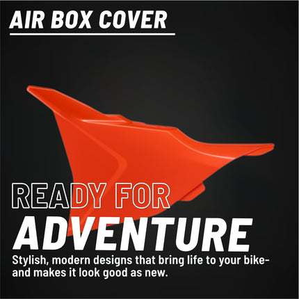 Polisport Airbox Cover-Orange KTM SX/F (2023 and Later) - High-Impact Durable Gloss Polypropylene, Direct Bolt-On OEM Style Fit for Motocross Dirt Bikes, Impact & Abrasion Resistant, Easy Install