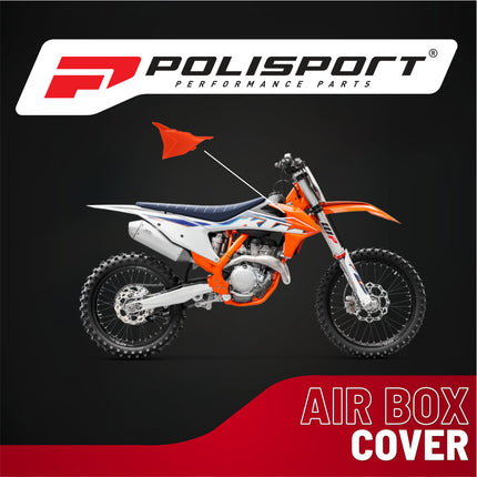 Polisport Airbox Cover-Orange KTM SX/F (2023 and Later) - High-Impact Durable Gloss Polypropylene, Direct Bolt-On OEM Style Fit for Motocross Dirt Bikes, Impact & Abrasion Resistant, Easy Install