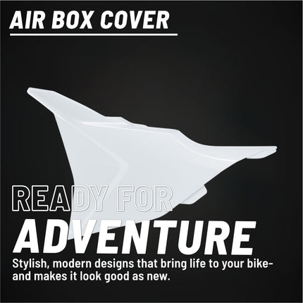 Polisport Airbox Cover-White KTM SX/F (2023 and Later) - High-Impact Durable Gloss Polypropylene, Direct Bolt-On OEM Style Fit for Motocross Dirt Bikes, Impact & Abrasion Resistant, Easy Install