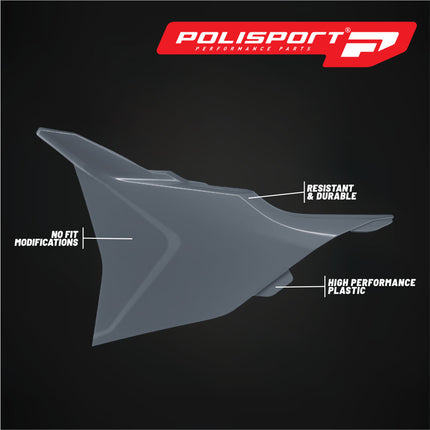 Polisport Airbox Cover-Nardo Grey KTM SX/F (2023 and Later) - High-Impact Durable Gloss Polypropylene, Direct Bolt-On OEM Style Fit for Motocross Dirt Bikes, Impact & Abrasion Resistant, Easy Install