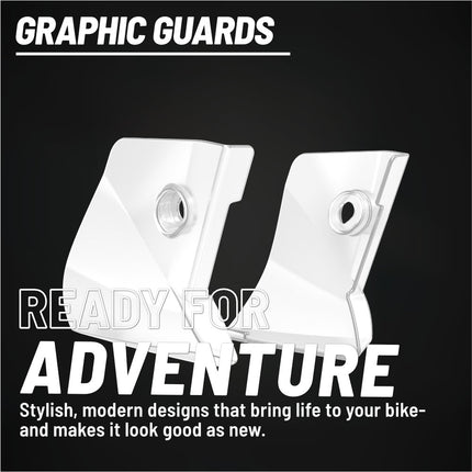 Polisport Graphic Guard for Honda CRF250R (2018-2021), CRF450R (2017-2020) - Injection-Molded Plastic - OEM Fit - Clear Radiator Shroud Protection