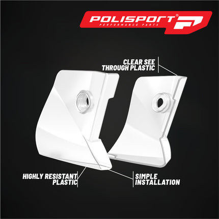 Polisport Graphic Guard for Honda CRF250R (2018-2021), CRF450R (2017-2020) - Injection-Molded Plastic - OEM Fit - Clear Radiator Shroud Protection