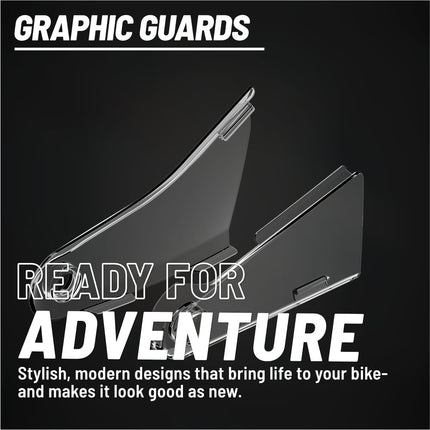 Polisport Graphic Guard for Honda CRF450R/RX (2021-2024) - Injection-Molded Plastic - OEM Fit - Clear Radiator Shroud Protection - Lightweight and Durable