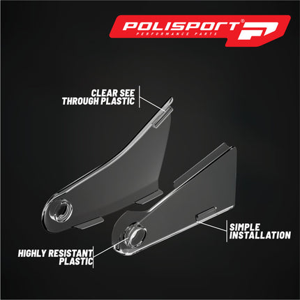 Polisport Graphic Guard for Honda CRF450R/RX (2021-2024) - Injection-Molded Plastic - OEM Fit - Clear Radiator Shroud Protection - Lightweight and Durable
