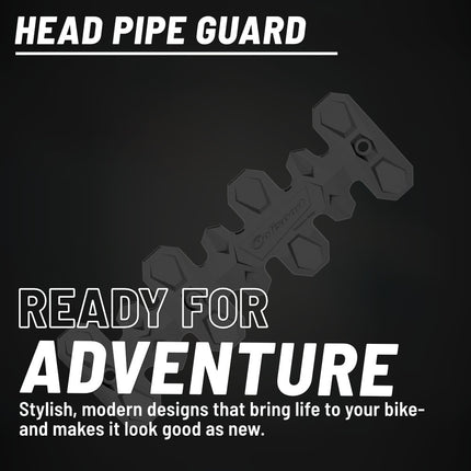Polisport Armadillo Head Pipe Guard - Black, 22cm/8.6in, Heat-Resistant Silicone & Stainless Steel, Adaptable to Various Dirtbike Models, Flexible Design, Off-Road Protection