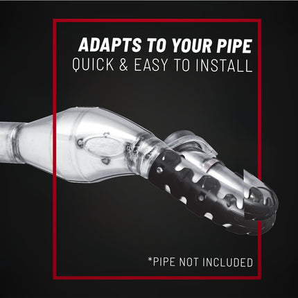 Polisport Armadillo Head Pipe Guard - Easy Install, Dual Compound for Flexible Fit & Durable Protection - Adaptable to Various Motorbike Models - Black