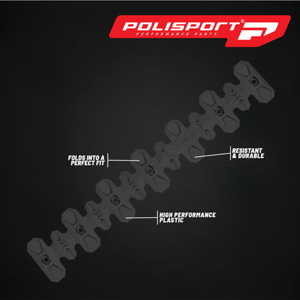 Polisport Armadillo Head Pipe Guard - Easy Install, Dual Compound for Flexible Fit & Durable Protection - Adaptable to Various Motorbike Models - Black