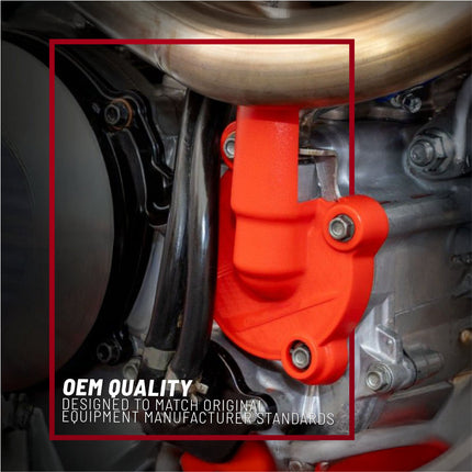 Polisport Motocross Motorcycles (MX) Water Pump cover for Honda CRF250R (2018-2024) CRF250RX (2019-2024) Dirt Bikes - Impact & Abrasion Resistant PA6 Plastic for  - Easy Install Durable - Black