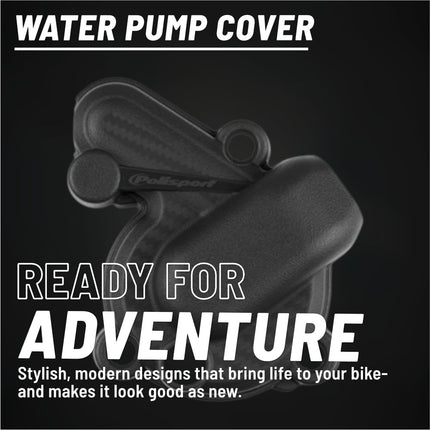 Polisport Motocross Motorcycles (MX) Water Pump cover for Sherco SEF250 & SEF300 (2016-2023) Dirt Bikes - High-Impact PA6 Polyamide, Abrasion & Heat Resistant - Black