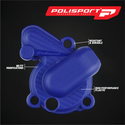 Polisport Motocross Motorcycles (MX) Water Pump cover for Sherco SEF250 & SEF300 (2016-2023) Dirt Bikes - High-Impact PA6 Polyamide, Abrasion & Heat Resistant - Blue