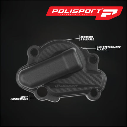 Polisport Motocross Motorcycles (MX) Water Pump cover for Sherco SE250 & SE300 (2016-2024) Dirt Bikes - Durable PA6 Polyamide, High-Impact & Heat Resistant - Black