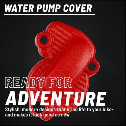 Polisport Motocross Motorcycles (MX) Water Pump cover for Beta 350/390/430/450/480 RR (2020-2021) Dirt Bikes - Durable PA6 Polyamide, High-Impact & Heat Resistant, Easy Bolt-On Installation - Red