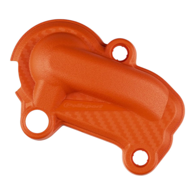 Polisport Motocross Motorcycles (MX) Water Pump cover for  KTM EXC 250/300 (2020-2023) and KTM SX 250/350 (2019-2022) Dirt Bikes - Durable PA6 Polyamide, Impact and Abrasion Resistant - Orange