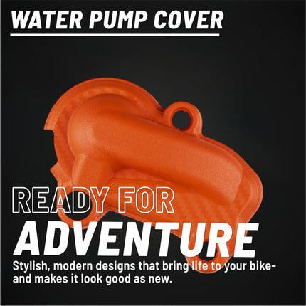 Polisport Motocross Motorcycles (MX) Water Pump cover for  KTM EXC 250/300 (2020-2023) and KTM SX 250/350 (2019-2022) Dirt Bikes - Durable PA6 Polyamide, Impact and Abrasion Resistant - Orange